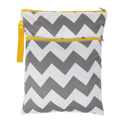

Wet Dry Diaper Bags Washable Stripe Nappy Storage Bag Stroller Accessory