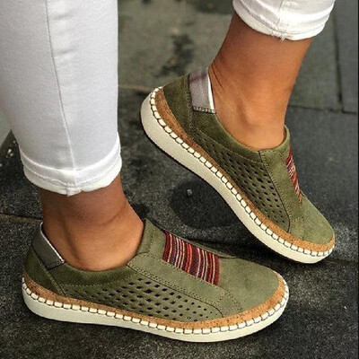 

Wish Amazon summer&autumn Europe&the United States flat round a pedal lazy shoes womens shoes color matching casual sport