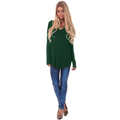 

Nomeni Women Long Sleeve T Shirt Tunic Tops Plain Casual Basic Blouse Shirts Tees Top