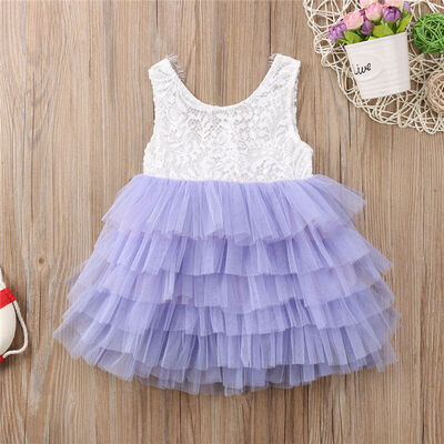 

Toddler Kids Baby Girls Lace Dress Party Prom Bridesmaid Party Pageant Dresses