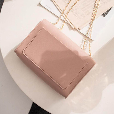 

New Fashion Simple Series Small Square Bag High-Quality Women Pu Leather Chain Shoulder Bag Girl Mobile Phone Wallet Shoulder Bag