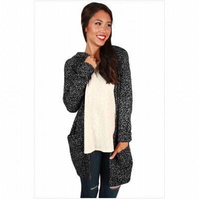 

Casual Cardigan Long Sleeve Pocket with Hat Warm Knit Sweater Jacket