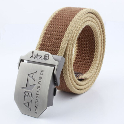 

Trend Canvas Men belt fashion Alloy Automatic buckle Men&Women belt casual sport Canvas weaving Men cowboy pants belt