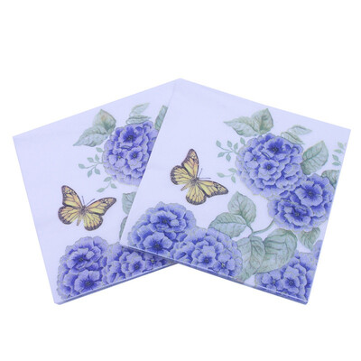 

20 PcsBag Disposable Napkins 2-Ply Printed Paper Towel For Weeding Birthday Holiday Party