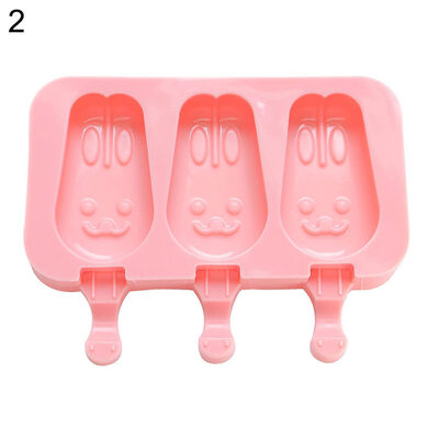 

Footprint Rabbit Paw Striped DIY Frozen Ice Lolly Cream Silicone Mold Tray Tool