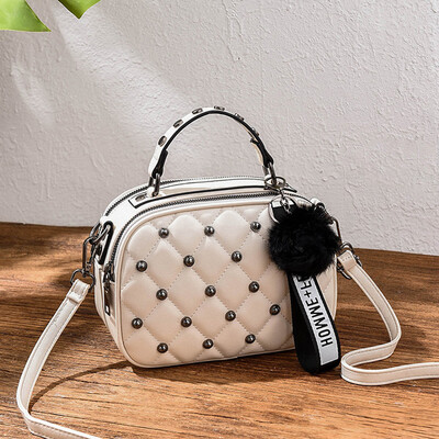 

Womens Bag Fashion Ins Net Red Texture Slant Small Bag Korean Edition Student Hand-held 2008 Tide