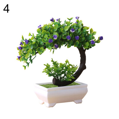 

Artificial Plant Bonsai Fake Flower Potted Ornament Home Hotel Garden Decor Gift