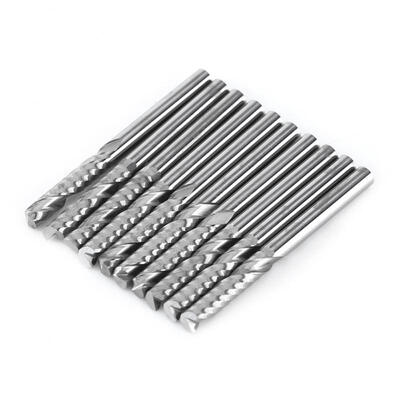 

Greensen 10pcs 317515MM Single Flute Tungsten Carbide End Mills CNC Bits for Wood Acrylic Cutting