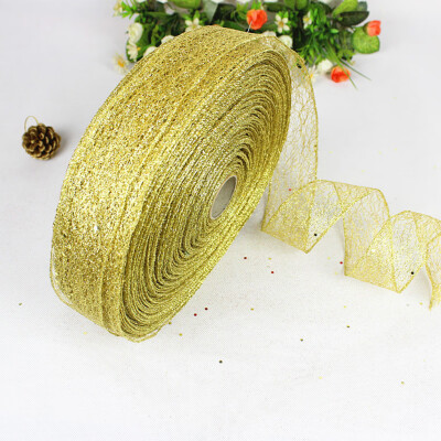 

〖Follure〗New 10m Messy Net Lock Dusting Christmas Ribbon Christmas Tree Decoration Ribbon