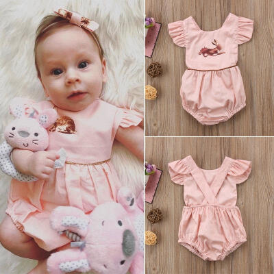 

Newborn Easter Bunny Clothes Baby Girl Toddler Romper Bodysuit Playsuit Outfits