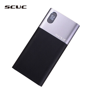 

Ultra-thin large-capacity mobile phone charging treasure 10000Mah polymer SCUC red power digital display mobile power