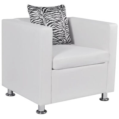 

Cube Armchair Artificial Leather White