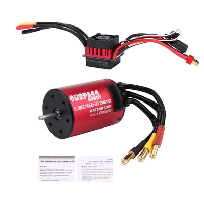 

Tailored Waterproof 3650 3900KV Brushless Motor60A ESC For 110 RC Car