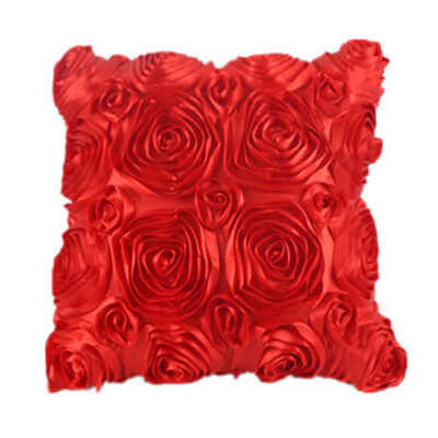 

〖Follure〗Fashion Floral Decorative Satin Throw Sofa Pillow Case Cushion Cover WH