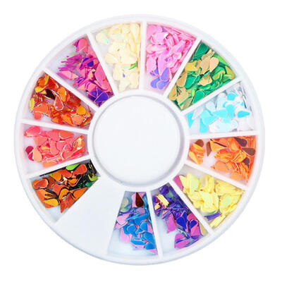 

Colorful Resin Water Drop Shaped Nail Art Charms Wheel DIY Manicure Sequins