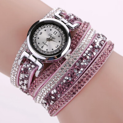 

DUOYA D098 Women\s Watch Silver Dial Rhinestone Luxury Dress Women Watch