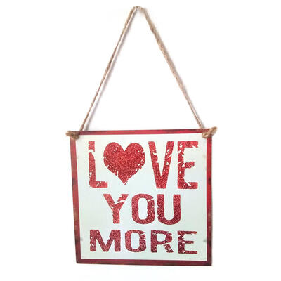 

Wooden Letter Love You More Wall Hanging Board Plaques Signs Decorate Plate