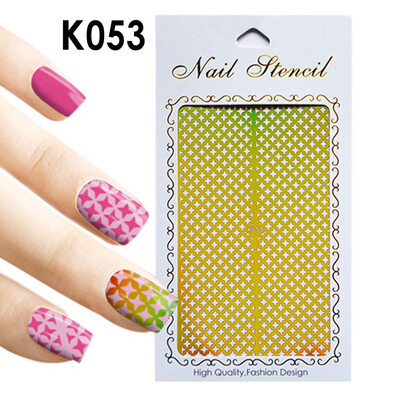 

Toponeto 1Pc Irregular Hollow Nail Art Vinyls Stencil Stickers Manicure