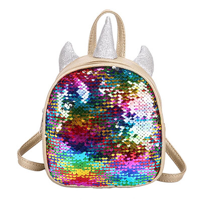 

Cute Glitter Unicorn Backpack Mini Laser School Bags Cartoon Schoolbag Travel Backpack