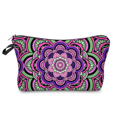 

Creative 3D Flower Print Travel Makeup Bags Waterproof Women Zipper Clutch