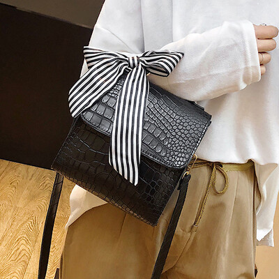 

Tailored Vintage Women New Crocodile Pattern Handbag Messenger Retro Scarf Shoulder Bag