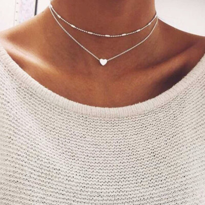 

Bohemian Multilayer Star Moon Pendant Necklace For Woman Fashion Geometric Charm Chain Choker Necklace 2019 Jewelry Wholesale