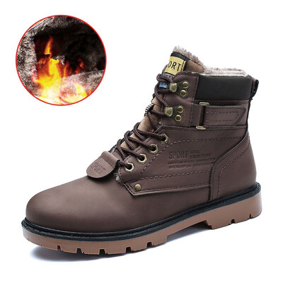 

2019 winter animal fur warm mens boots for men casual shoes work adults quality walking rubber brand