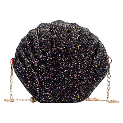 

Cute Sequins Shoulder Messenger Handbags Women Chain Shell Crossbody Bags