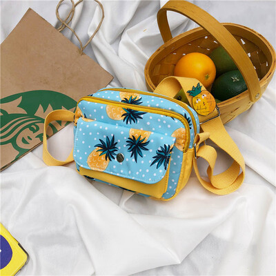 

Small bag canvas bag womens shoulder Messenger bag college students chic printing Korean version of the ancient feeling girl ins