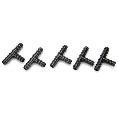 

Greensen 5pcs Tee Joint Hose Connectors Irrigation Barbed Water Pipe Adapters Accessories