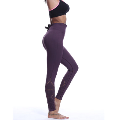 

Ladies Eamless Hip-lifting Exercise Trouser With Hollow Tight Running Yoga Pants