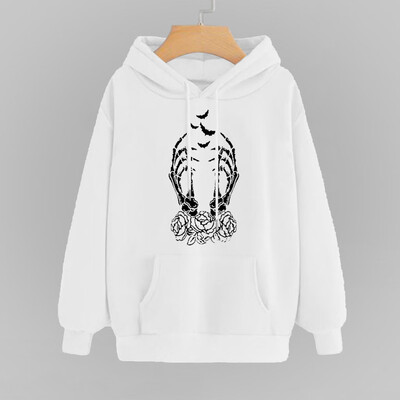 

Tailored Women Print Long Sleeve Casual Hooded Casual Pullover Top Blouse