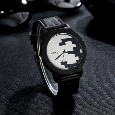 

〖Follure〗Luxury Mens Watch Stainless steel Leather Analog Quartz Watches Black