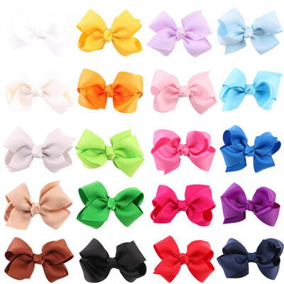 

20 pcs Grosgrain Hair Ribbon Bows Alligator Hair Clips Bows Hairpins