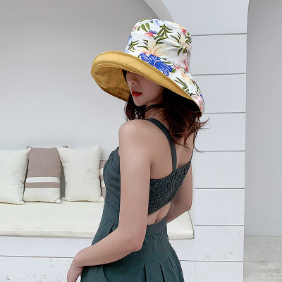 

Summer fishermans hat female eaves day leisure spring&summer outdoor sunshade sunscreen double-sided hat