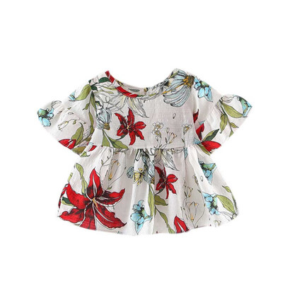 

2019 Summer Toddler Baby Girls Dresses Child Floral Ruffles Half Sleeve Dresses Outfits Kids Clothes Vestido 0-4Y