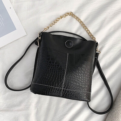 

Tailored Womens Fashion Retro Solid Color Crocodile Shoulder Bag Messenger Bag