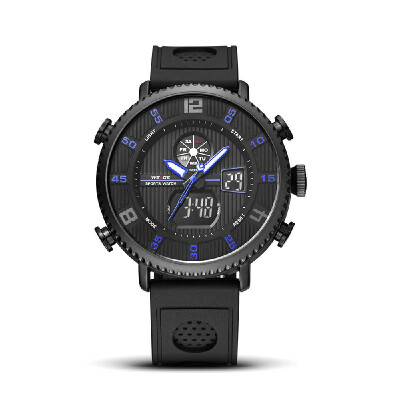 

WEIDE WH6106 Dual Display Quartz Digital Men Watch Sports 3ATM Waterproof Big Dial Large Face Stopwatch Timer Week Alarm Tachymete