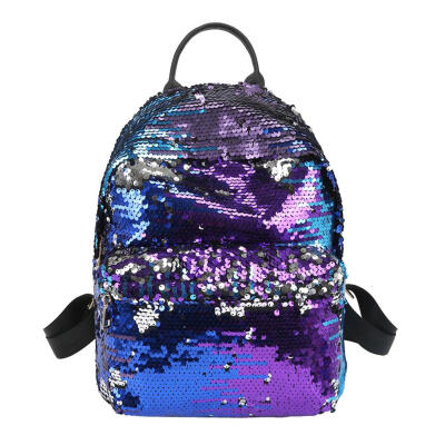 

Sequins Women PU Backpacks Glitter Large Girls School Travel Shoulder Bags