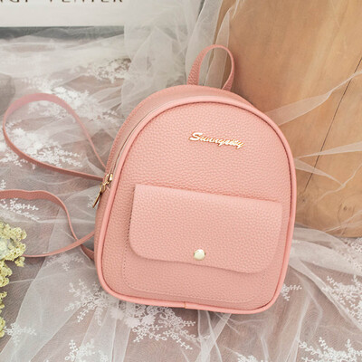 

New Mini Backpack Women Pu Leather Shoulder Bag Teenage Girls Multi-Function Small Phone Pouch Women Backpack