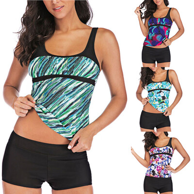 

Roseonmyhand Womens large high-waisted conservative printed separates