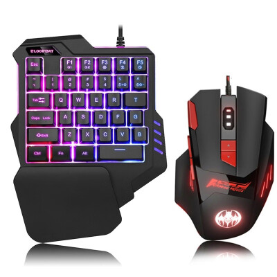 

Mechanical one-handed keyboard hand game artifact left hand game keypad for Game LOL Dota PUBG Fortnite Black