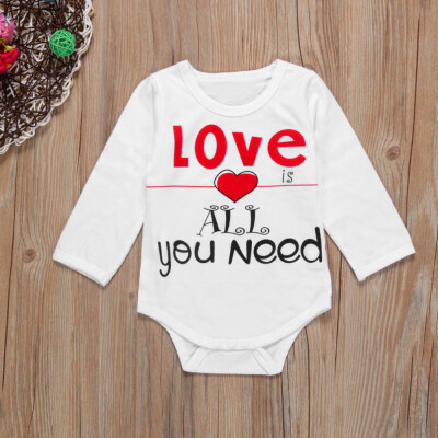 

Newborn Kids Baby Boy Girl Letter Print Jumpsuit Romper Bodysuit Outfits Clothes