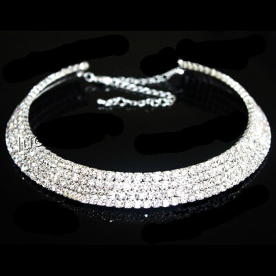 

Women Fashion Luxury Rhinestone Collar Choker Necklace Wedding Birthday Jewelry