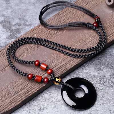 

Obsidian Pendant Pendant Mens Necklace Jewelry