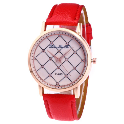 

Houndstooth Women Watch Women Fashion Style Leather Band Analog Quartz Ladies WristWatch Montre Femme Clock Hot Sale Relogio &Ff