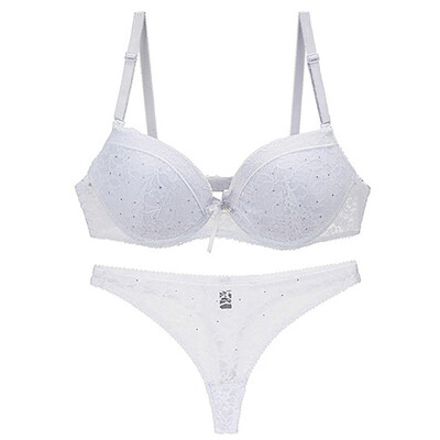 

〖Follure〗Fashionable Sexy Drill Decoration Lace Bra Set Ladies Gather Bra Underwear