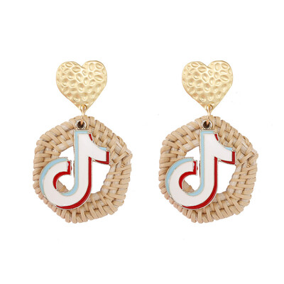 

Flashbuy Boho Style Rattan Music Statement Earrings Alloy Braid Earrings for Women Fashion Beach Summer Pendientes Girls Jewelry