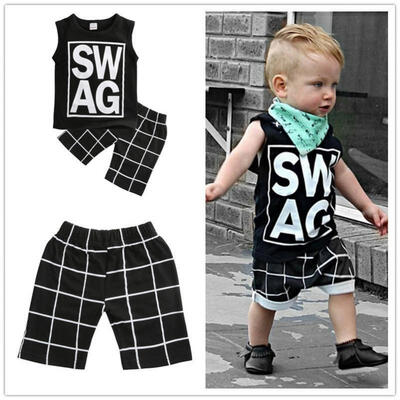 

2pcs Baby Boys Short Sleeve Cotton Summer T-shirtCasual short Pants Outfits Clothes