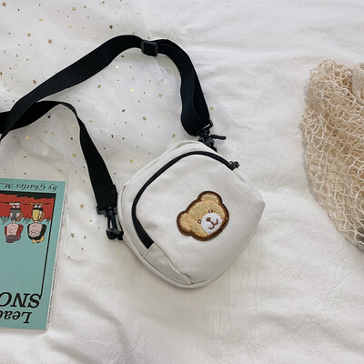 

Cute bag student Korean version of the messy ugly cute package ins female net red packet canvas bag Messenger bag small